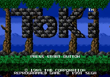 JuJu Densetsu ~ Toki - Going Ape Spit (World) (Rev A) screen shot title